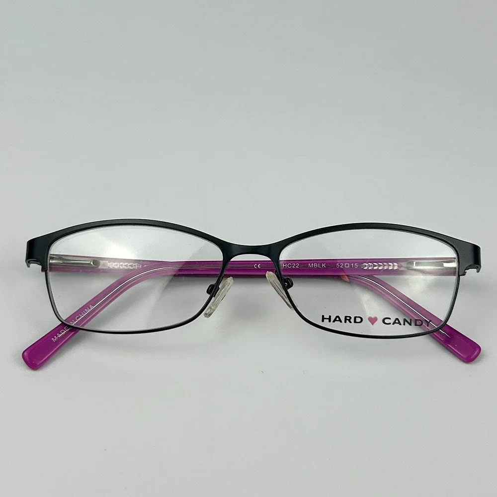 Hard Candy HC22 MBLK Women Eyeglasses Frame Black Plastic Full Rim 52-15-140 mm